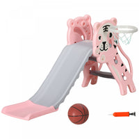 Qaba Toboggan 2 En 1 Pour Interieur, Toboggan Pour Enfants Facile A Installer Pour Tout-petits De 18