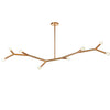 Luminaire suspendu horizontal Morgan de Dainolite avec fini laiton vieilli et 8 ampoules