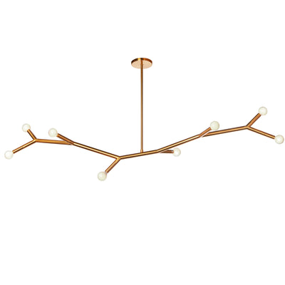 Dainolite Morgan 8 Light Horizontal Pendant Aged Brass Finish Lamp|Luminaire suspendu horizontal Morgan de Dainolite avec fini laiton vieilli et 8 ampoules