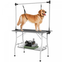 Pawhut Table De Toilettage Pliable Pour Chien, Table De Toilettage Pour Animaux De Compagnie Avec Br