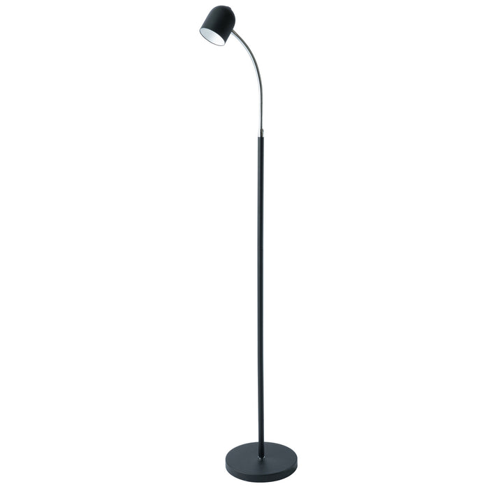 Lampe à pied de Dainolite avec fini noir satiné et ampoule à DEL de 5 W