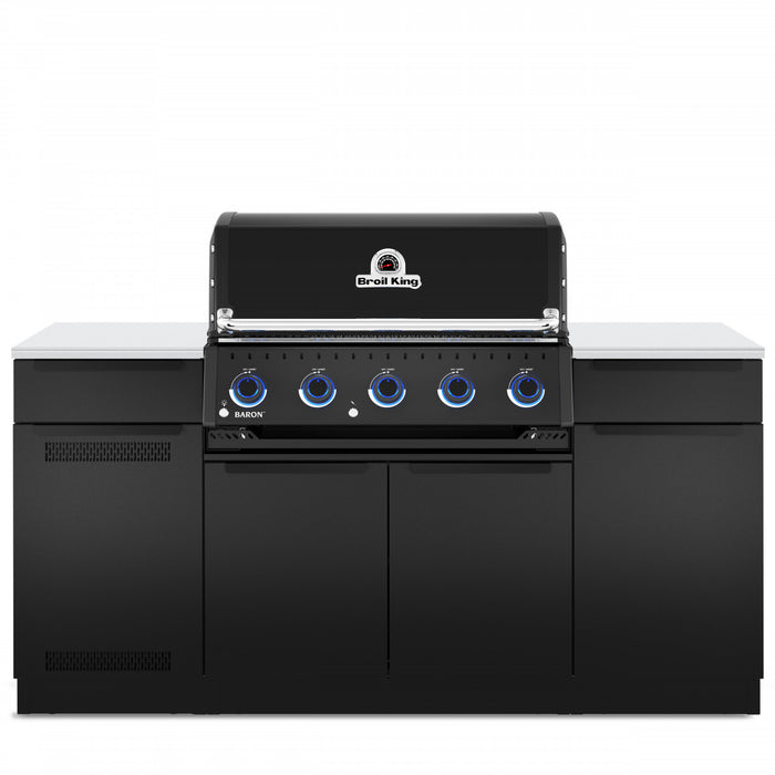 Broil King Baron 520i Shadow 4-bruleurs 45 000 BTU Barbecue a gaz propane encastre - 876814