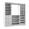 Système d’organisation de garde-robe Versatile de Bestar de 86 po (L) avec tiroirs - blanc