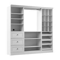 Système d’organisation de garde-robe Versatile de Bestar de 86 po (L) avec tiroirs - blanc