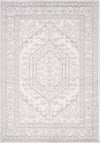 Tapis Fallon blanc gris elegant delave traditionnel, 5'3\" x 7'7\"