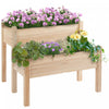 Outsunny Jardinieres Sur Pieds Carres Potagers 2 Etages Insert D'irrigation Inclus Bois Massif De Sapin Bois Naturel