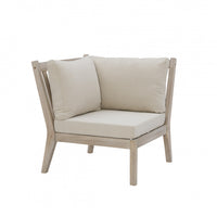 Fauteuil en coin Teagon pour la terrasse à l’extérieur - beige naturel