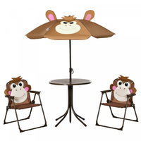 Outsunny Ensemble Table Et Chaises De Pique-nique Pour Enfants, Meubles De Jardin Pliants D'exterieu