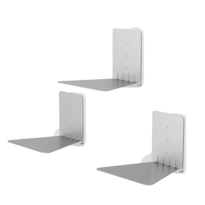 Umbra Modern Silver Steel Conceal Shelf - Set of 3|Tablette dissimulée moderne de Umbra en acier argenté - ensemble de 3