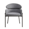 Fanny Chaises De Salle A Manger Modernes, Lot De 2, Assise Tapisee En Tissu Avec Structure Metallique, Gris
