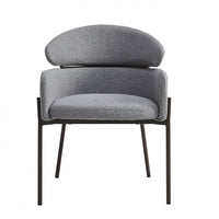  Fanny Chaises De Salle A Manger Modernes, Lot De 2, Assise Tapisee En Tissu Avec Structure Metallique, Gris