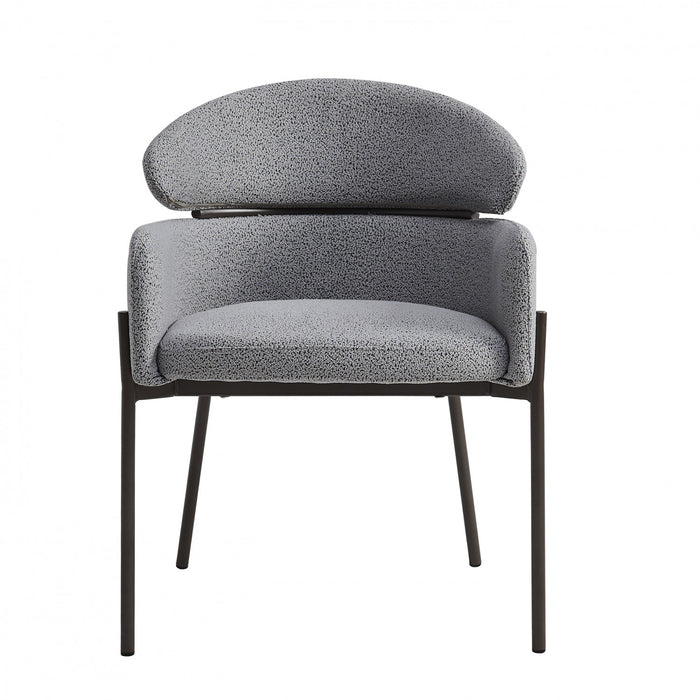 Fanny Chaises De Salle A Manger Modernes, Lot De 2, Assise Tapisee En Tissu Avec Structure Metallique, Gris