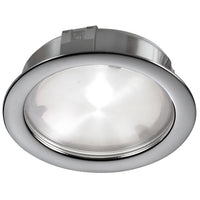 Lampe en forme de disque Cree de Dainolite à faisceau lumineux de 40°, avec fini chromé satiné, ampoule à DEL de 4 W, entrée de 24 VCC, IRC80+ et 3 000 K