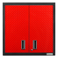 Armoire murale GearBox de série Premier de 30 po de Gladiator - bande de roulement rouge