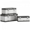 Homcom Coffret A Outils 3 Pieces, 23\"/19\"/16\" En Acier Inoxydable