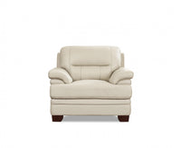  Hydeline Luxor Fauteuil en cuir – Vanille