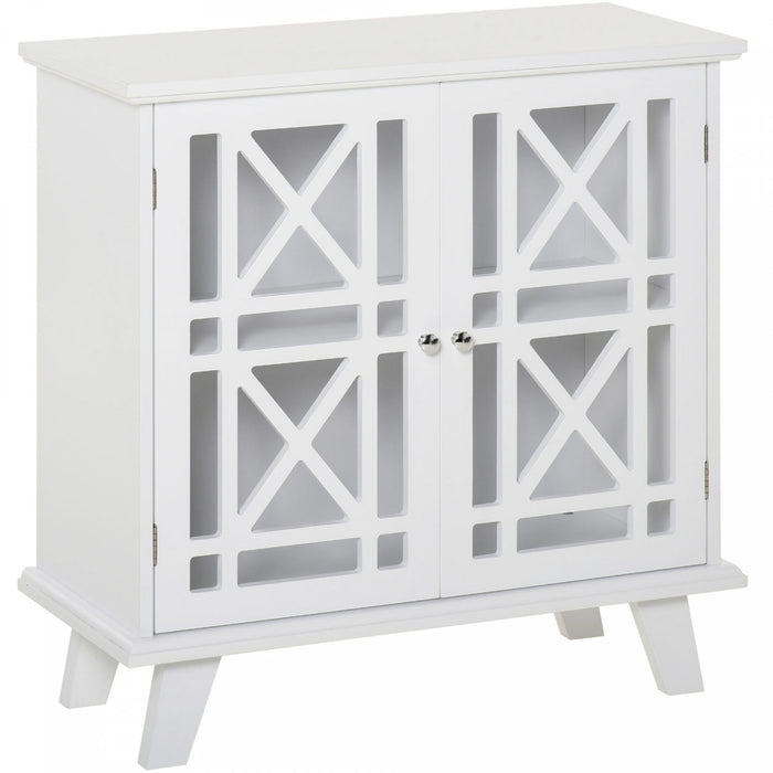 HOMCOM Buffet Moderne avec Portes Ajourees et Etagere, Armoire