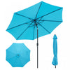 Costway Parasol de Patio 10FT Marche d'Ombre Solaire en Acier Incline avec Mecanisme d'Inclinaison et Manivelle
