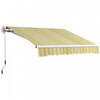 Outsunny Auvent Retractable 8' X 6.5' Avec Lumieres Led, Uv40+, Jaune/gris
