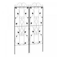 Outsunny Lot De 2 Treillis De Jardin En Metal Pour Plantes Grimpantes