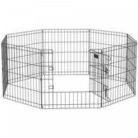 Pawhut 24 Pouces Pliable En Metal Exercice Parc Pour Animaux De Compagnie Cour Chien Chiot Chenil Ca