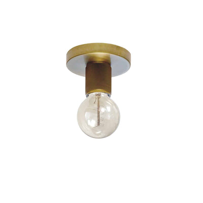 Dainolite Roswell 1 Light Flush Mount Small Aged Brass Lamp|Petit plafonnier affleuré Roswell de Dainolite avec fini laiton vieilli et 1 ampoule