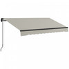 Outsunny 10' X 8' Auvent Retractable, Abri Pare-soleil, Gris Clair