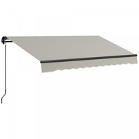 Outsunny 10' X 8' Auvent Retractable, Abri Pare-soleil, Gris Clair