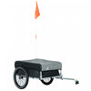 Aosom Remorque De Velo Pliable Avec Triple Securite, Noire Et Grise