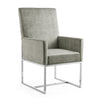 Chaise de salle à manger Element de Manhattan Comfort en velours - grise