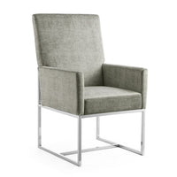 Chaise de salle à manger Element de Manhattan Comfort en velours - grise