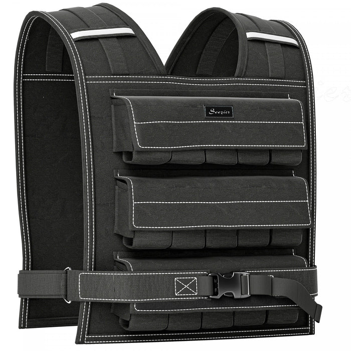 Soozier Gilet Leste Reglable 44 lb Avec 20 Poids En Metal