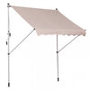 Store Banne Manuel Retractable 2l X 1,5l X 1,7-2,8h M Inclinaison Reglable Installation Rapide Metal Alu Polyester Beige