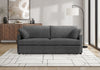 Canape Lit Convertible, 78\" Longueur, Tissu Gris Fonce, Contemporain, Moderne