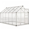 Outsunny Serre, Serre De Plain-pied Transparente Avec Porte Coulissante