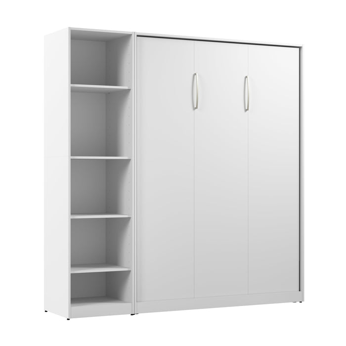Lit double escamotable Claremont de Bestar à 5 tablettes - blanc