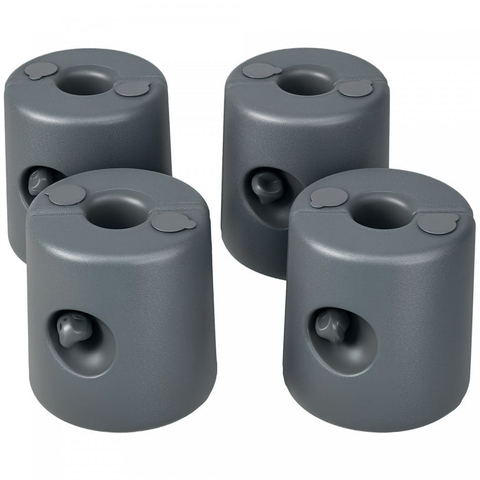 Outsunny Lot de 4 Poids pour Tonnelle Pliante, 48 kg, Gris Clair