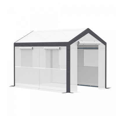 Outsunny 9.8'l X 6.56'w X7.2'h Heavy Duty Walk-in Greenhouse Vegetable Seed Growth Tent Outdoor Plan|Outsunny 9.8'l X 6.56'w X 6.56'h Serre Tente De Croissance De Graines De Legumes Tunnel De Croissanc