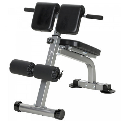 Soozier Roman Chair, Foldable Hyperextension Bench, Silver Tone