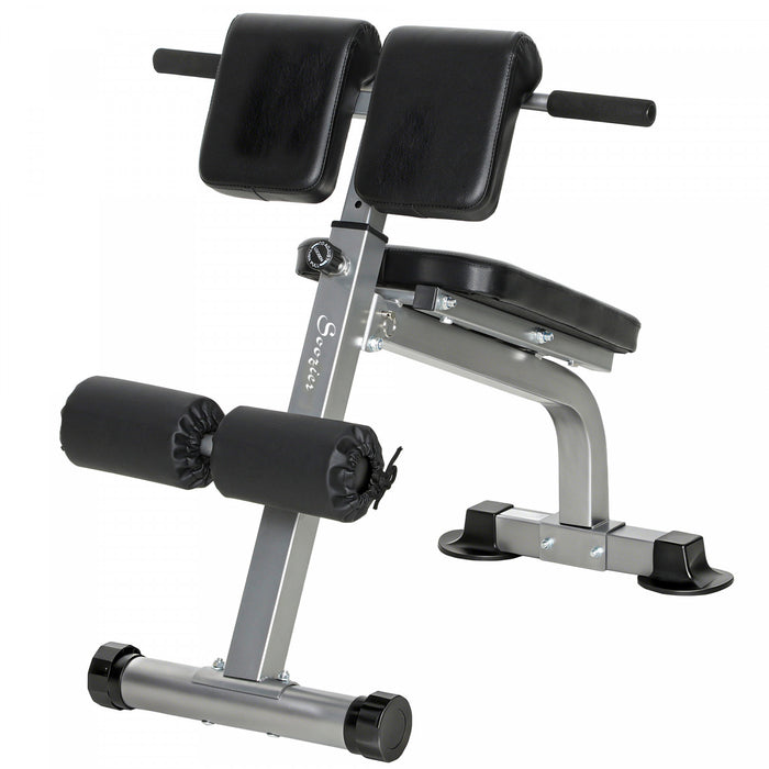 Soozier Banc Romain, Banc Hyperextension Pliable, Argent