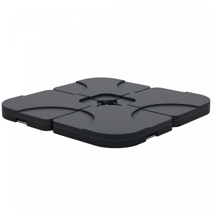 Outsunny - Lot de 4 poids de base pour parasol de jardin, noir