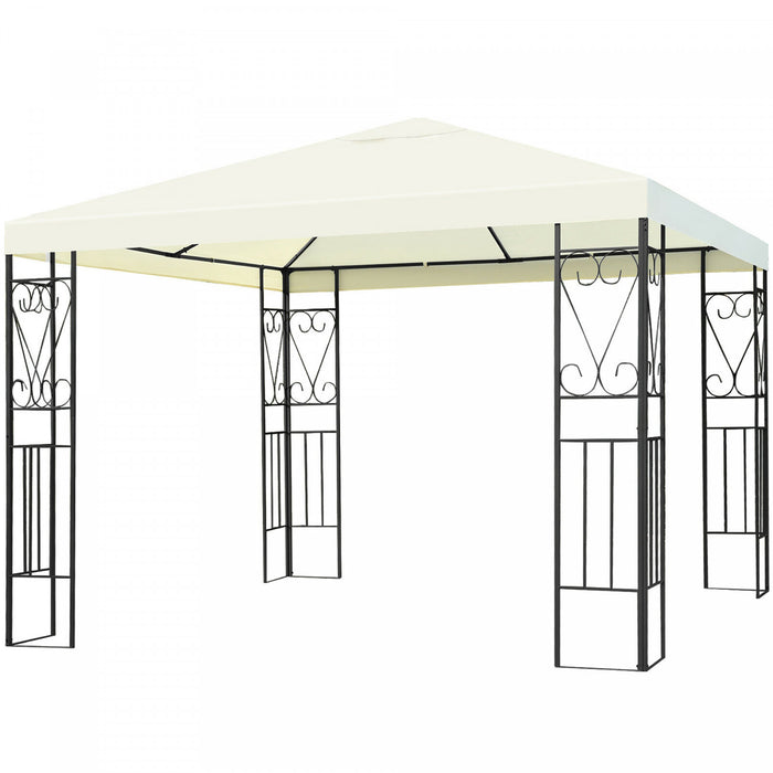 Costway 10’x10’ Patio Gazebo Canopy Tente A Cadre En Acier Abri Auvent De Partie De Patio