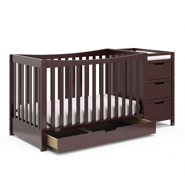 Graco Remi Lit de bebe convertible 4-en-1 avec table a langer - Espresso