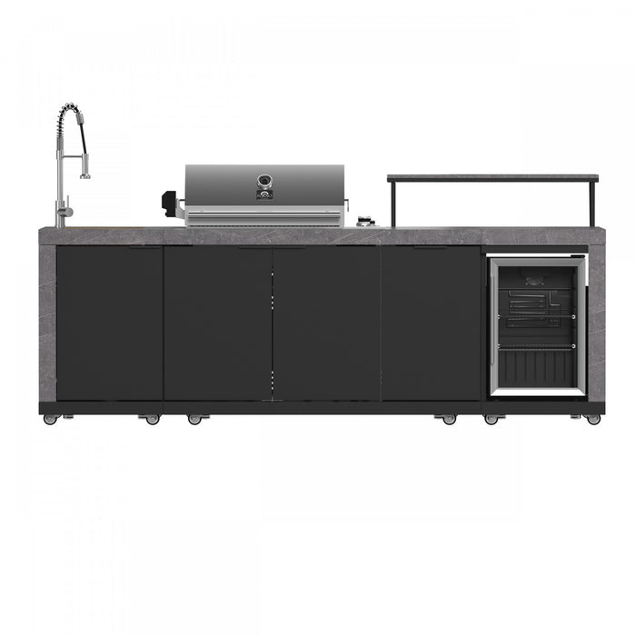 Cuisine d'exterieur Rimini de, 62 600 BTU, refrigerateur de 2,4 pi³, comptoirs gris – FODKT2544BLK