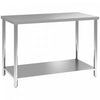 Homcom Table De Preparation En Acier Inoxydable, Table D'etabli Robuste