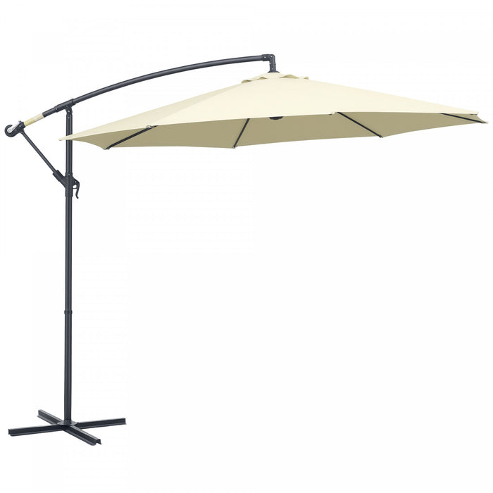 Outsunny Parasol De Patio Creme
