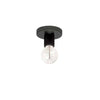 Petit plafonnier affleuré Roswell de Dainolite avec fini noir mat et 1 ampoule
