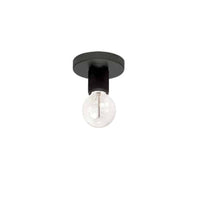 Petit plafonnier affleuré Roswell de Dainolite avec fini noir mat et 1 ampoule