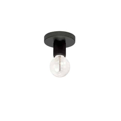 Dainolite Roswell 1 Light Flush Mount Small Matte Black Lamp|Petit plafonnier affleuré Roswell de Dainolite avec fini noir mat et 1 ampoule