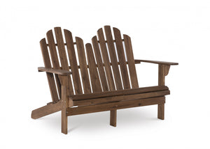 Banc Adirondack à deux places pour la terrasse - teck